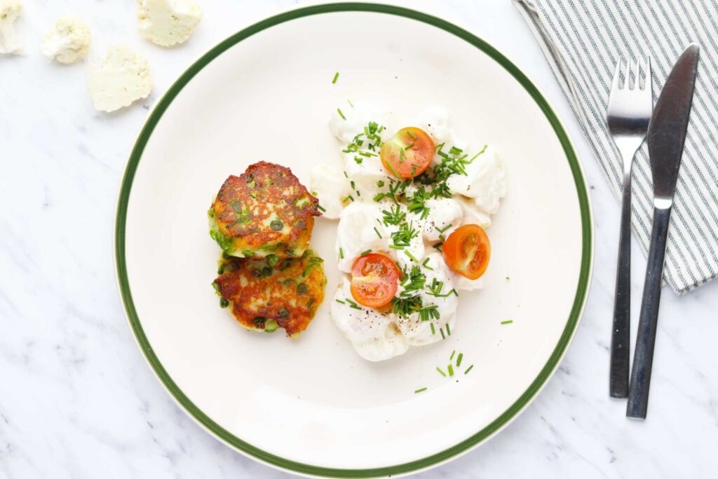 Fiskefrikadeller 2 store/m kartoffelsalat