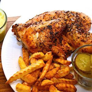 Grillkylling med pommesfrites