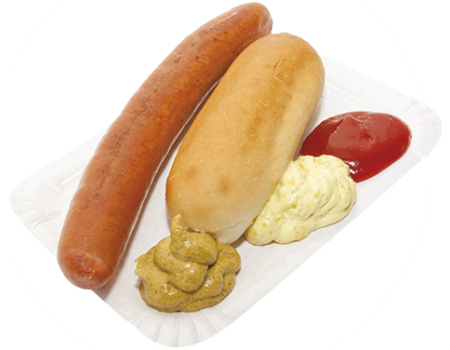 Ristet Pølse med brød
